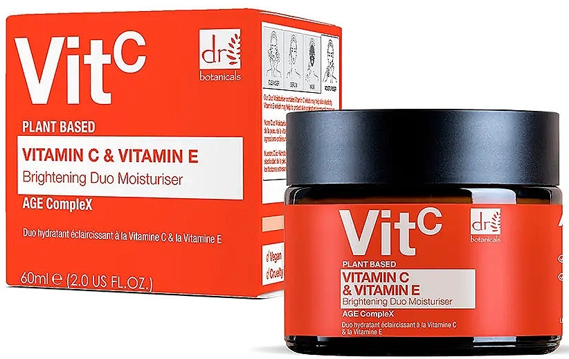 Gesichtscreme - Dr. Botanicals Vit C Plant Based Brightening Duo Moisturiser — Bild N1