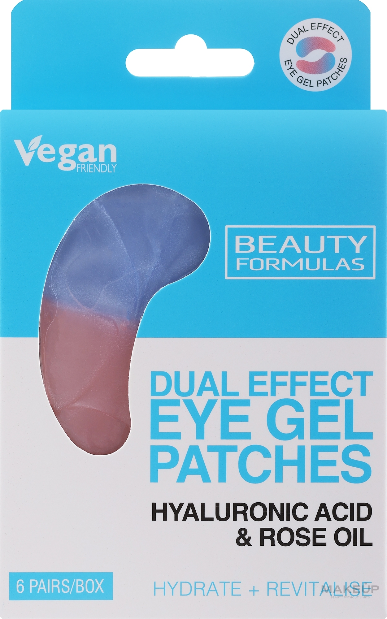 Augenpatches - Beauty Formulas Dual Effect Eye Gel Patches  — Bild 6 x 2 St.