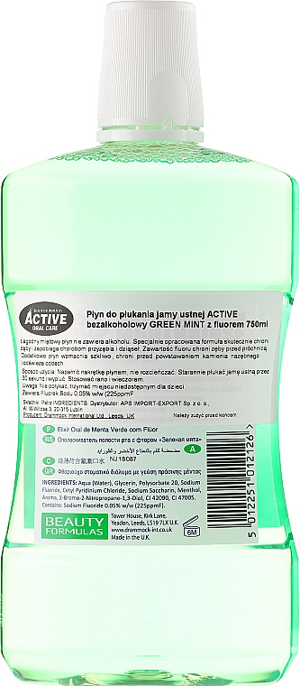 Mundwasser - Beauty Formulas Active Oral Care Mouthrinse Green Mint — Bild N2