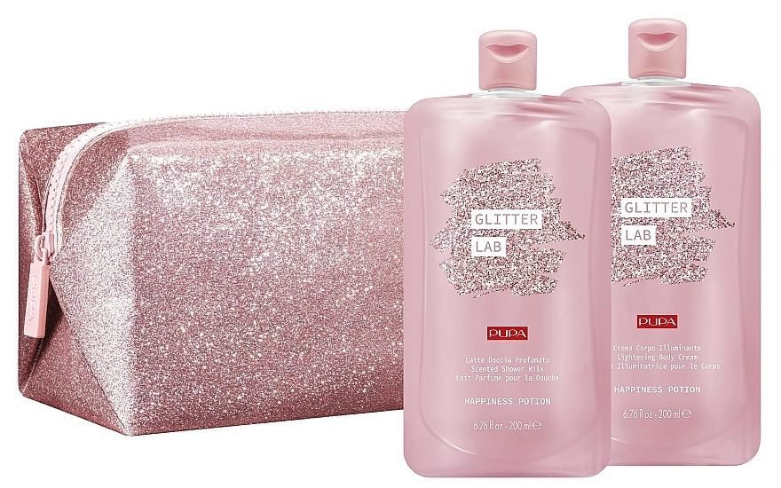 Körperpflegeset - Pupa Glitter Lab Happiness Potion (Tasche + Körpermilch 200 ml + Körpercreme 200ml) — Bild N1