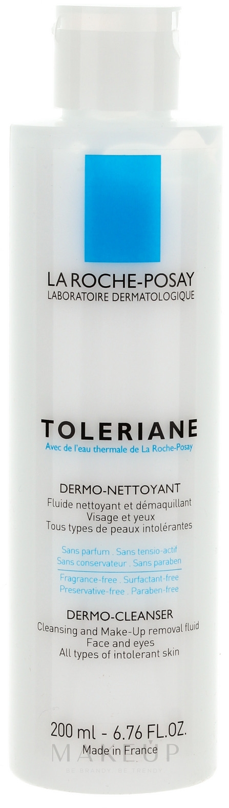 Reinigungsfluid zum Abschminken für Augen und Gesicht - La Roche-Posay Toleriane Dermo-Cleanser 200 ml — Bild 200 ml