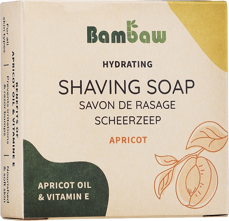 Rasierseife mit Aprikosenöl und Vitamin E - Bambaw Shaving Soap Hydrating Apricot Oil & Vitamin E — Bild N3