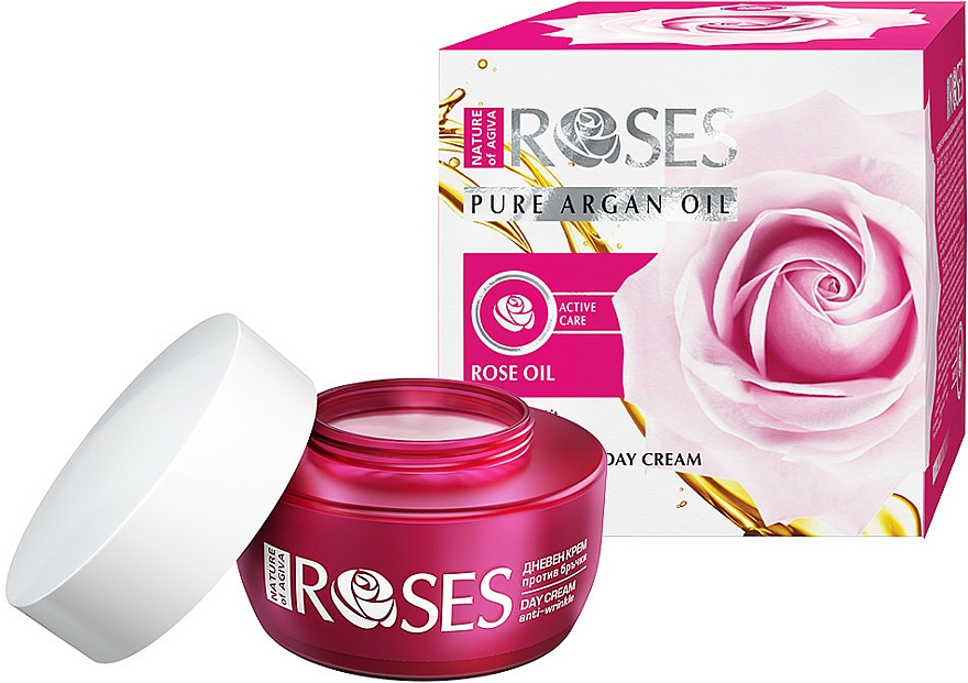 Intensive Anti-Falten Tagescreme für das Gesicht mit Argan- und Rosenöl - Nature of Agiva Roses Pure Argan Oil Intensive Anti-Wrinkle Day Cream — Bild N1