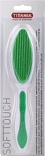 Düfte, Parfümerie und Kosmetik Doppelseitige Fußfeile mit Bimsstein und Schleifpapier grün - Titania