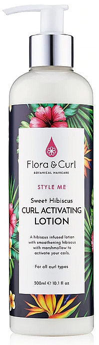 Aktivierende Lotion für lockiges Haar - Flora & Curl Style Me Sweet Hibiscus Curl Activating Lotion — Bild N1
