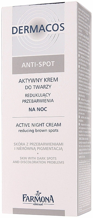 Aktive Nachtcreme gegen Pigmentierung - Farmona Professional Dermacos Anti-Spot Active Night Cream  — Bild N2