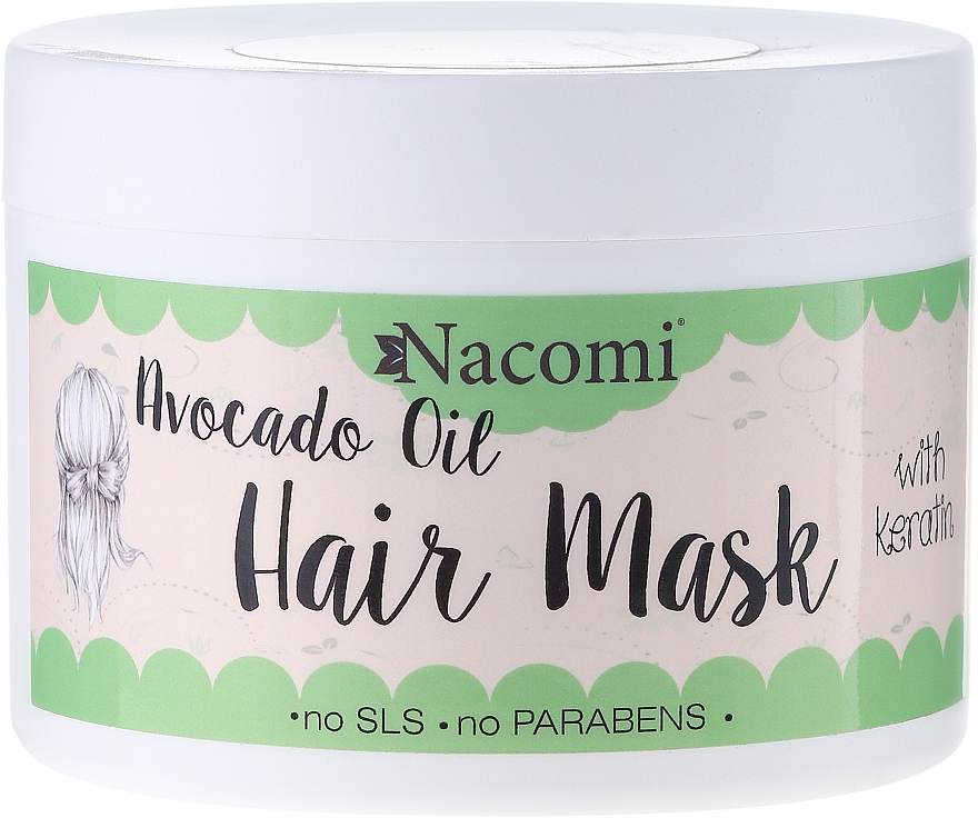 Haarmaske mit Keratin und Avocadoöl - Nacomi Natural With Keratin & Avocado Oil Hair Mask — Bild N2