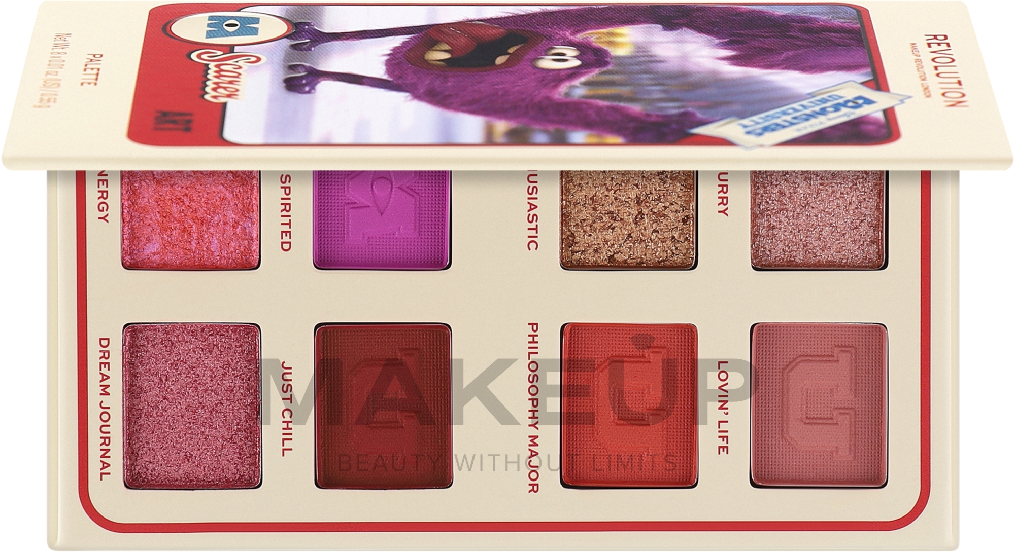Lidschatten-Palette - Makeup Revolution X Monsters University Card Palette Art Scare — Bild 4.4 g