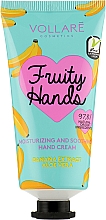 Düfte, Parfümerie und Kosmetik Feuchtigkeitsspendende und beruhigende Handcreme mit Bananenextrakt und Aloe Vera - Vollare Vegan Fruity Hands Hand Cream