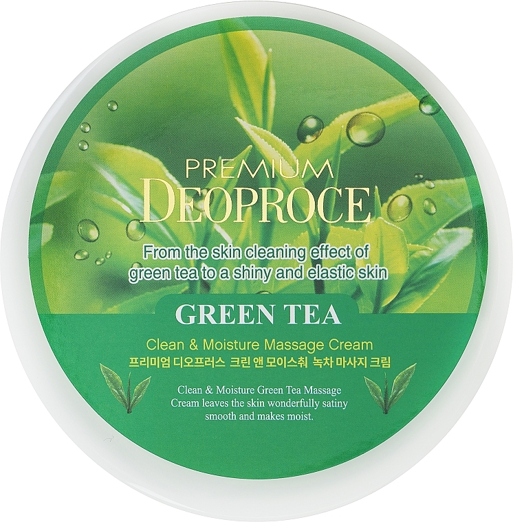 Creme für Körpermassage - Deoproce Premium Deoproce Clean & Moisture Green Tea Massage Cream  — Bild N1