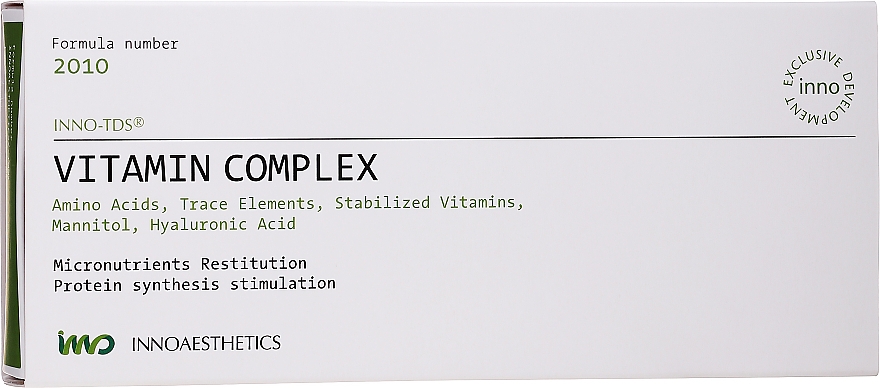 Vitaminkomplex für das Gesicht mit Aminosäuren und Mannitol - Innoaesthetics Inno-TDS Vitamin Complex — Bild N2