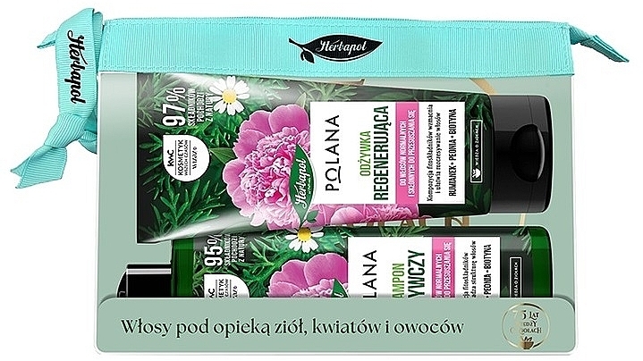 Set - Polana (Shampoo 400ml + Conditioner 200ml + Kosmetiktasche 1 St.)  — Bild N1