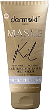 Düfte, Parfümerie und Kosmetik Peel-Off-Maske für das Gesicht - Dermokil Peel Off Gold Clay Mask (tube)