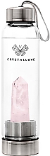 Düfte, Parfümerie und Kosmetik Wasserflasche mit rosa Quarz­kris­tall 500 ml - Crystallove