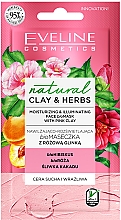 Düfte, Parfümerie und Kosmetik Feuchtigkeitsspendende und aufhellende Gesichtsmaske mit rosa Tonerde und Kräutern - Eveline Cosmetics Natural Clay & Herbs Pink Clay Mask