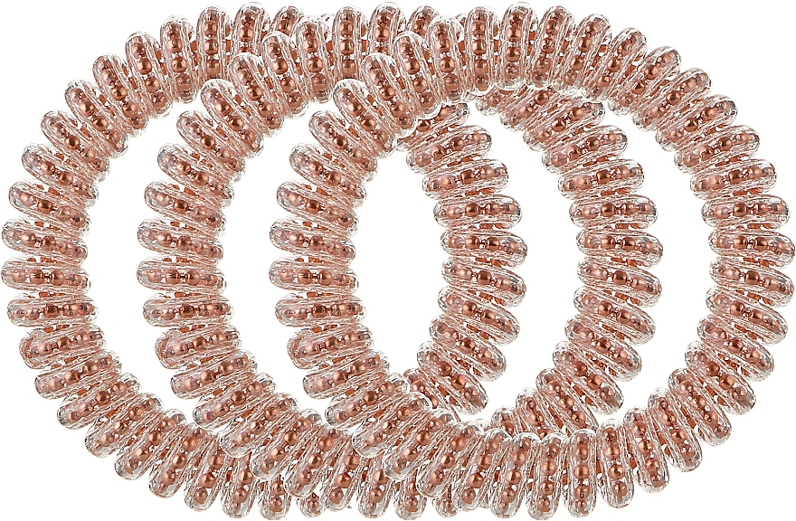 Spiral Haargummi - Invisibobble Slim Bronze and Beads Elegant Hair Spiral  — Bild N2