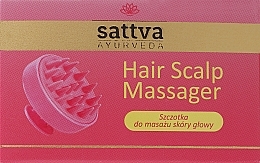 Kopfmassagebürste rosa - Sattva Ayurveda Hair Sclap Masager  — Bild N2