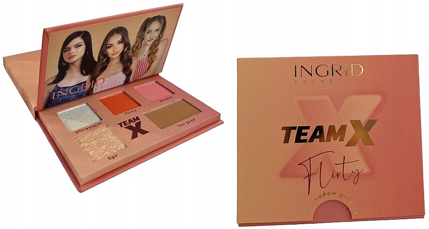 Lidschatten-Palette - Ingrid Cosmetics Team X Flirty Eyeshadow Palette — Bild N2