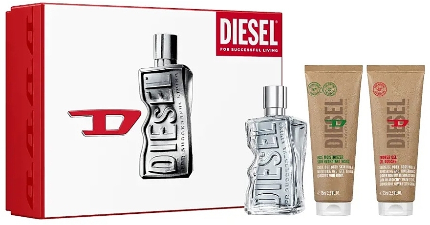 Diesel D By Diesel - Duftset (Eau de Toilette 100ml + Duschgel 75ml + Gesichtscreme 75ml)  — Bild N1
