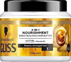 Haarbutter mit Marulaöl - Gliss Kur Deep Care Nourishment 4-in-1  — Bild N1