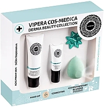 Düfte, Parfümerie und Kosmetik Make-up Set - Vipera Cos-Medica Derma Beauty Collection Set 01 Light (Foundation 25ml + Concealer 8ml + Make-up Schwamm)