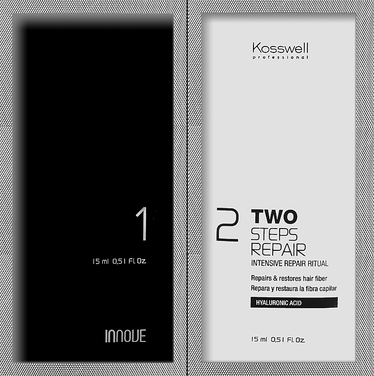 Intensiv regenerierende Haarbehandlung mit Hyaluronsäure in 2 Schritten - Kosswell Professional Innove Two Steps Repair Ritual — Bild N1