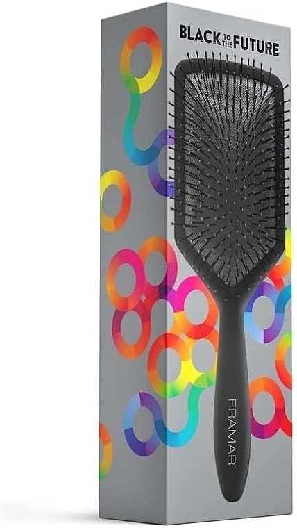 Haarbürste schwarz - Framar Paddle Detangling Brush Black To The Future — Bild N6