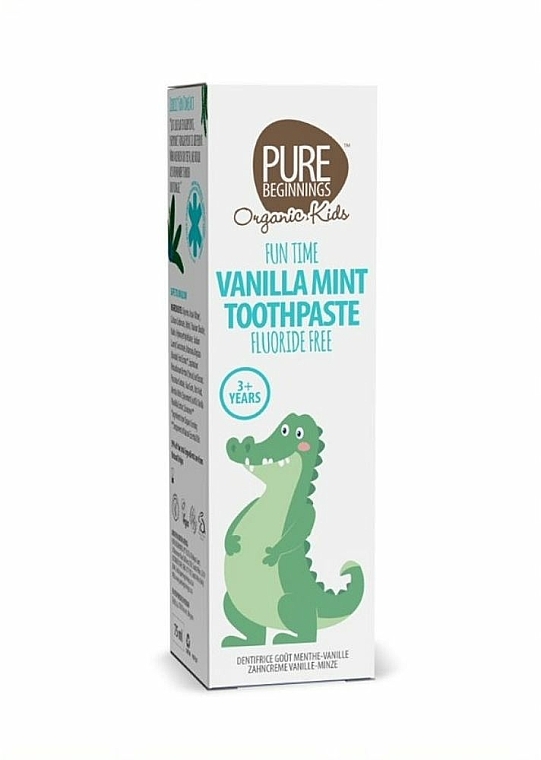 Fluoridfreie Kinderzahnpasta 3+ Jahre mit Vanille-Minze-Geschmack und Xylitol - Pure Beginnings Vanilla Mint Toothpaste — Bild N3