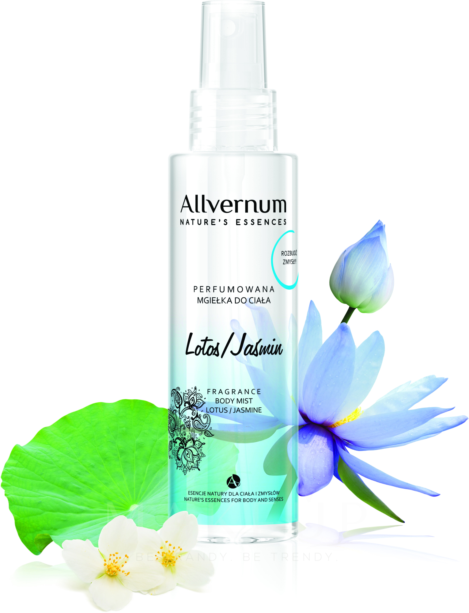 Parfümiertes Körperspray mit Lotosblume und Jasmin - Allvernum Nature's Essences Body Mist — Bild 125 ml