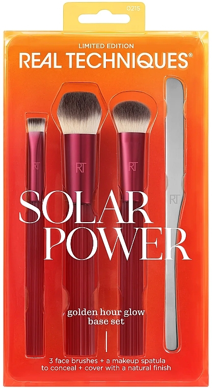 Make-up-Pinsel-Set - Real Techiques Solar Power Golden Hour Glow Base Set — Bild N2