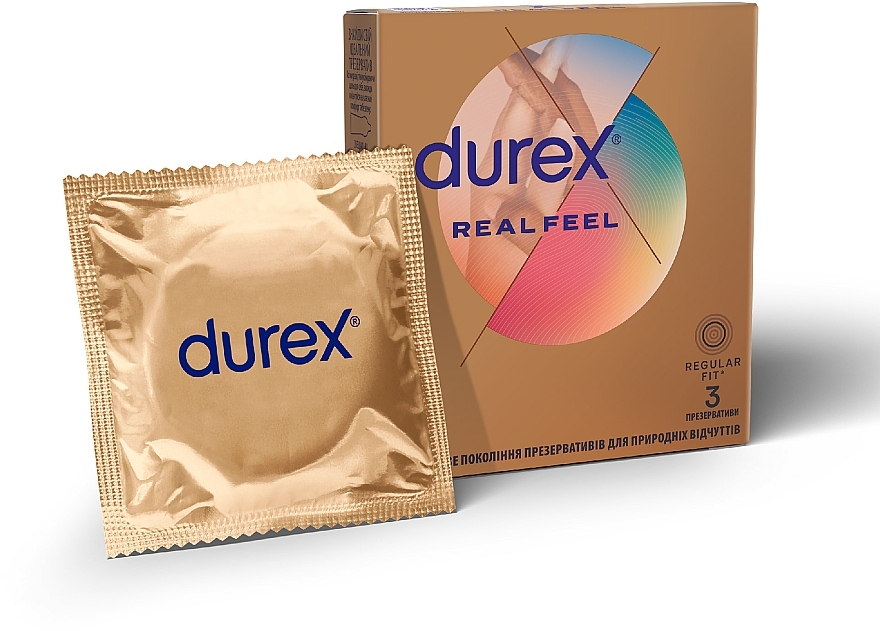 Kondome aus RealFeel-Material 3 St. - Durex Real Feel — Bild N1