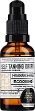 Düfte, Parfümerie und Kosmetik Selbstbräunende Tropfen mit Hyaluronsäure - Ecooking Self Tanning Drops