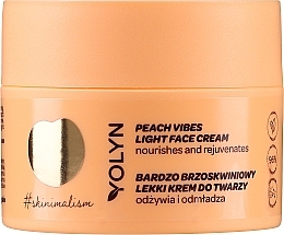 Düfte, Parfümerie und Kosmetik Pflegende Gesichtscreme mit Pfirsich - Yolyn Peach Vibes Face Cream