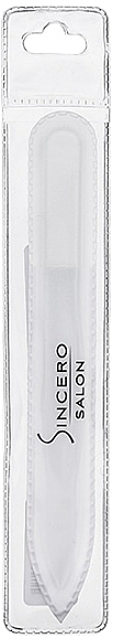 Glasnagelfeile 90 mm weiß - Sincero Salon Glass Nail File Duplex, White — Bild N2