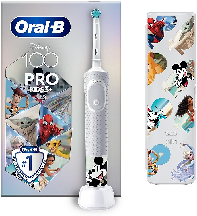 Elektrische Zahnbürste für Kinder mit Reiseetui, Mickey Mouse - Oral-B Pro Kids 3+ Disney Mickey — Bild N2