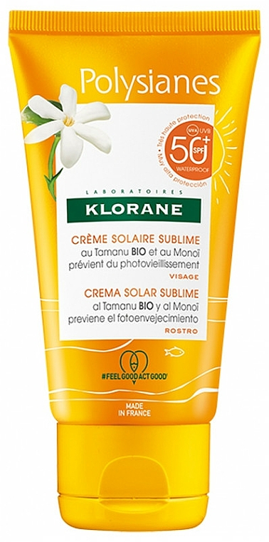 Sonnenschutzcreme SPF50 - Klorane Polysianes Sublime Sunscreen Tamanu and Monoi — Bild N1