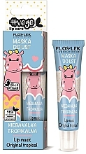 Düfte, Parfümerie und Kosmetik Feuchtigkeitsspendende und regenerierende Lippenmaske mit tropischem Duft - Floslek Vege Lip Mask Original Tropical