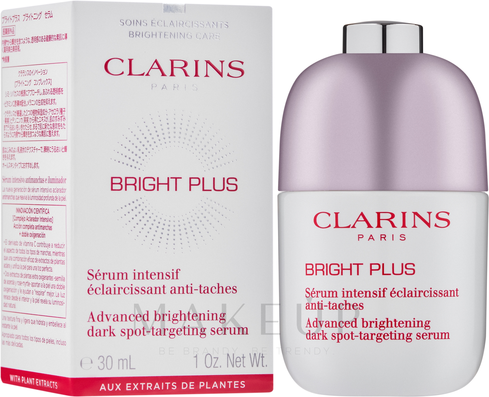 Aufhellendes Gesichtsserum gegen Pigmentflecken und für mehr Strahlkraft - Clarins Bright Plus Serum — Bild 30 ml