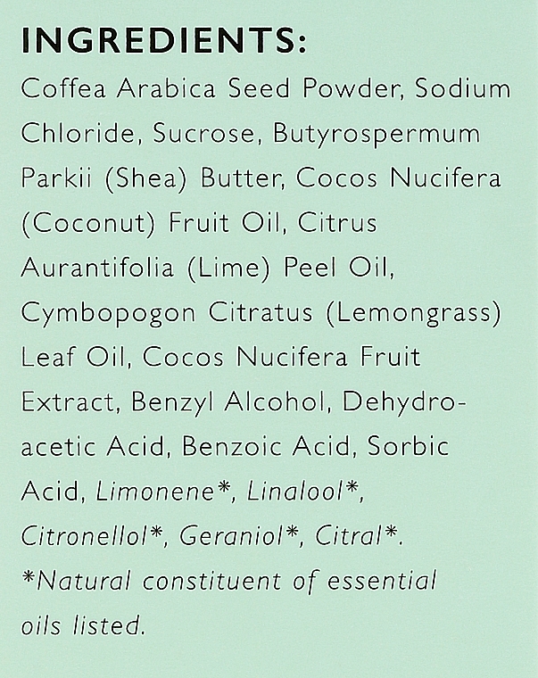 Kaffee-Körperpeeling mit Zitronengras - Upcircle Coffee Body Scrub With Lemongrass — Bild N4