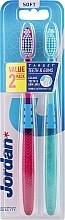Zahnbürste weich Target Teeth & Gums violett, grün 2 St. - Jordan Target Teeth & Gums Soft Toothbrush  — Bild N7