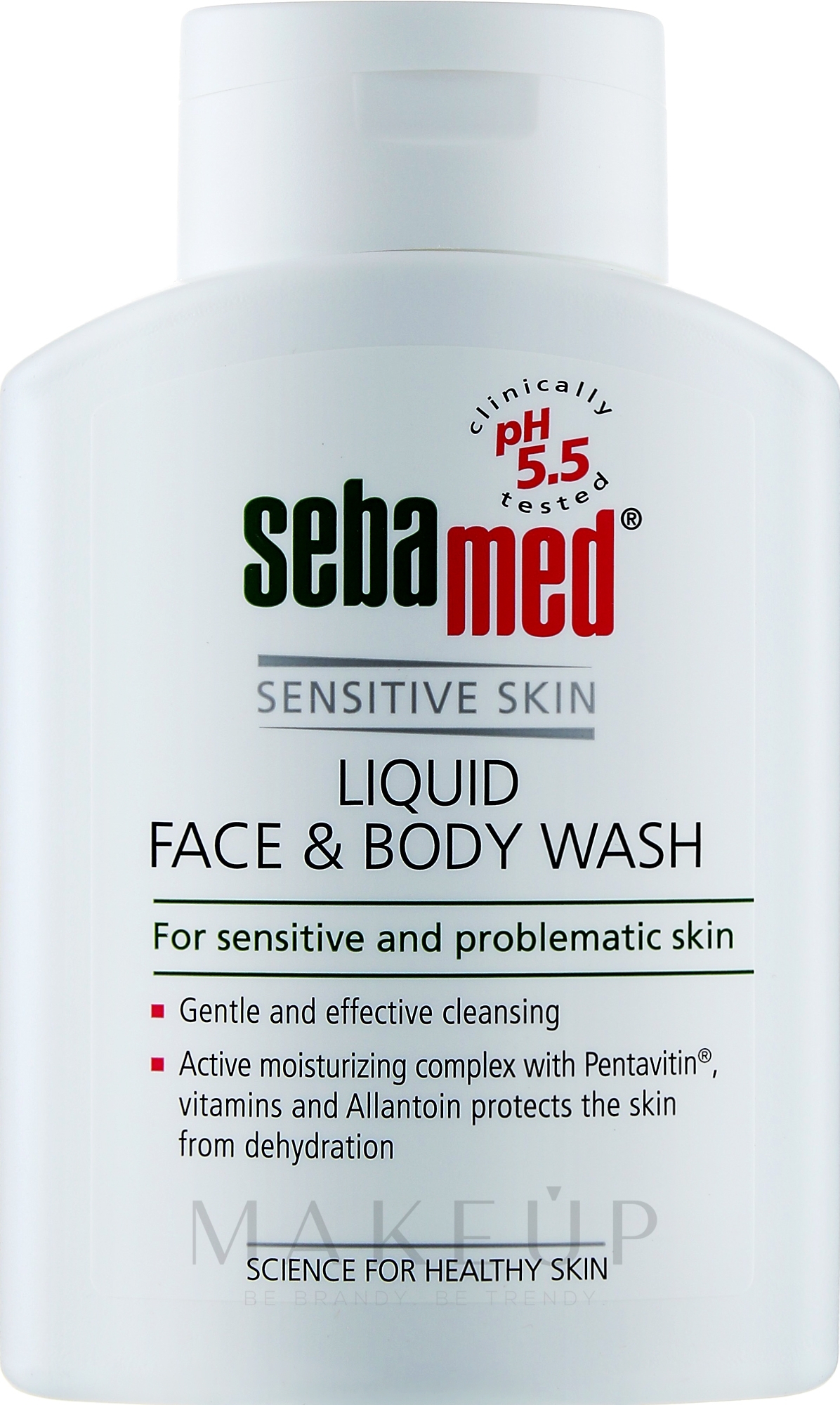 Gesichts- und Körperreinigungslotion für empfindliche Haut mit Olive - Sebamed Liquid Face and Body Wash — Bild 200 ml