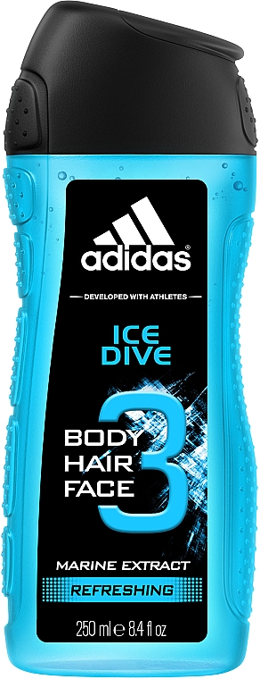 Duschgel - Adidas Ice Dive Body, Hair and Face Shower Gel — Bild N2