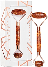 Düfte, Parfümerie und Kosmetik Massageroller für das Gesicht Bernsteinwalze - Crystallove Cognac Amber Roller