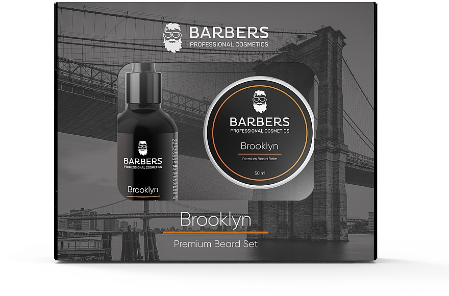 Bartpflegeset - Barbers Brooklyn (beard/oil/30ml + beard/balm/50ml) — Bild N1