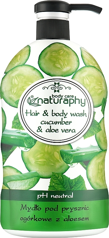 Duschgel für Haar und Körper Gurke & Aloe Vera - Naturaphy — Bild N1