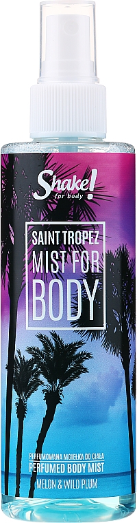 Shake for Body Perfumed Body Mist Saint Tropez Melon & Wild Plum - Parfümierter Körpernebel Melone & Wilde Pflaume — Bild N1