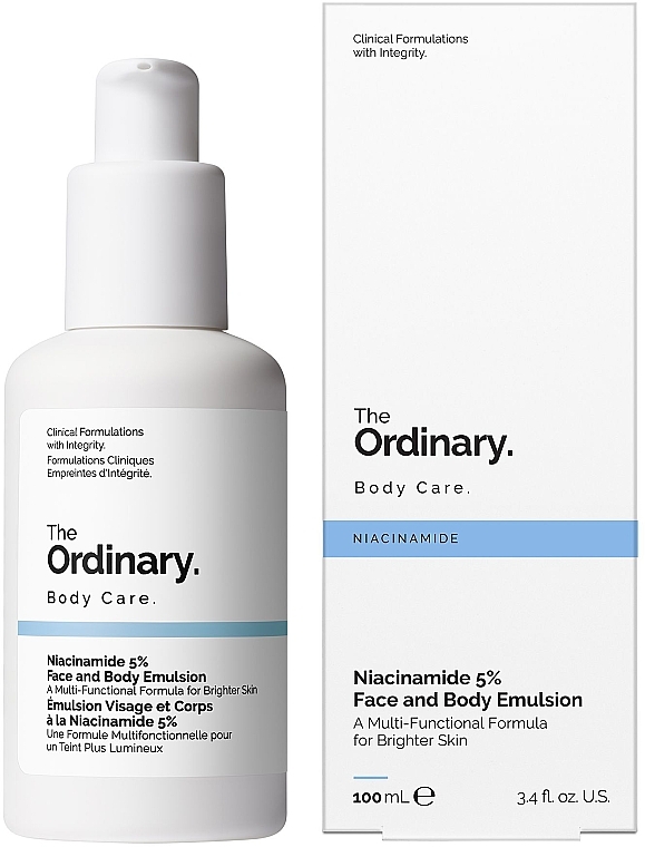 Leichte Emulsion für Gesicht und Körper mit Niacinamid 5 - The Ordinary Niacinamide 5% Face & Body Emulsion — Bild N1