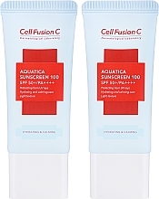 Set - Cell Fusion C Aquatica Sunscreen 100 SPF 50+/PA+++ Set (cr/2x35ml) — Bild N3