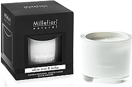 Düfte, Parfümerie und Kosmetik Duftkerze im Glas White Mint & Tonka - Millefiori Milano Natural Candle White Mint & Tonka