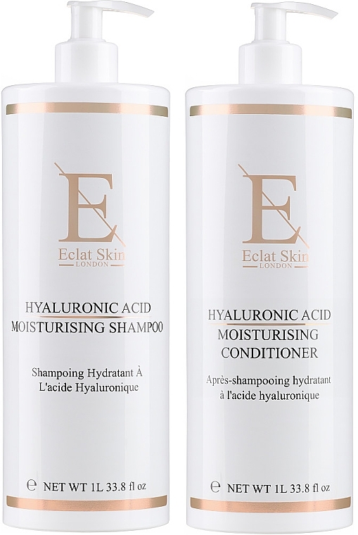 Set - Eclat Skin London Hyaluronic Acid Moisturising Set (cond/1000ml + shmp/1000ml) — Bild N1